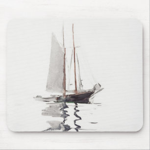 Tweemaster schoener met Dory door Winslow Homer Muismat