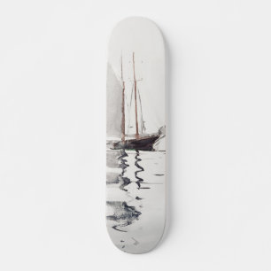 Tweemaster schoener met Dory door Winslow Homer Persoonlijk Skateboard