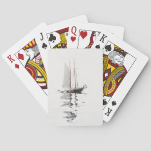 Tweemaster schoener met Dory door Winslow Homer Pokerkaarten