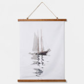 Tweemaster Schooner met Dory (1894) Hangend Wandkleed (Voorkant)