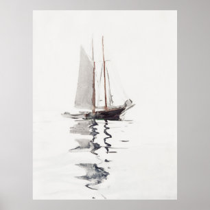 Tweemaster Schooner met Dory (1894) Poster