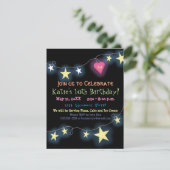 Tween Birthday Girl - uitnodiging voor kleurrijke  (Staand voorkant)