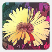 Tween Gerbera Daisy geel stickers (Voorkant)
