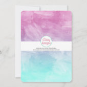 Tween Girl Birthday Slumber Party Waterverf Kaart (Achterkant)