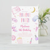 Tween Girl Pamper Party Verjaardag Kaart (Staand voorkant)