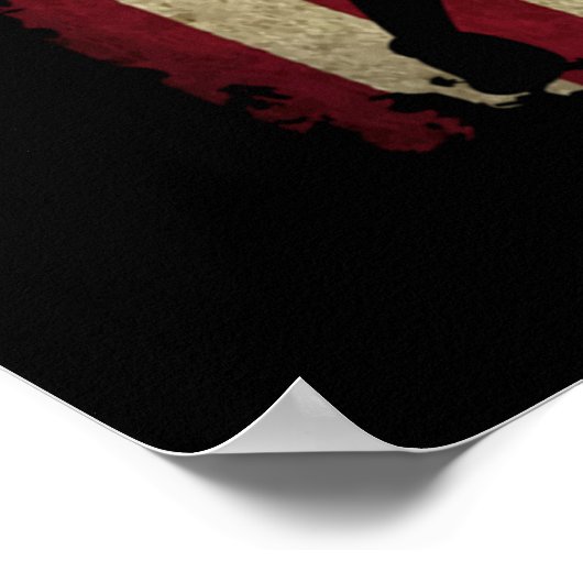 Tween Girls Softball Stuff USA Flag Poster (Hoek)