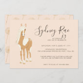 Tween Horseback Riding Party Invitation Kaart (Voorkant / Achterkant)