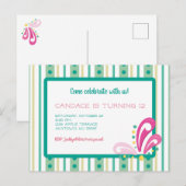 Tween meisje verjaardag uitnodiging briefkaart (Voorkant / Achterkant)