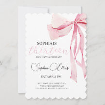Tween Pink Bow 13e verjaardag | Coquette 13e geboo