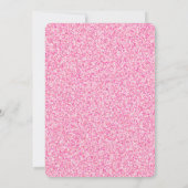 Tween Roze Glitter Schattige Girly Eerste Periode Kaart (Achterkant)