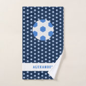 Tween Soccer Sports Name Gepersonaliseerd Athlete Bad Handdoek (Handdoek)