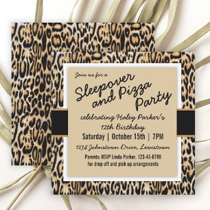 Tween/Teen Birthday Party (Trendy Animal Print Twe Kaart