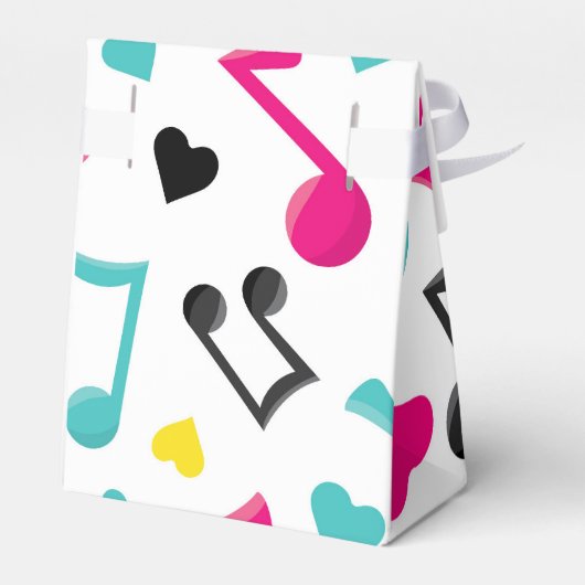 Tween Teen musical note Patroonpartij Pavesbox Bedankdoosjes (Achterkant)