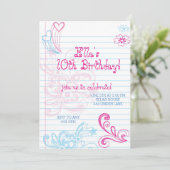 Tween Teenager Birthday Party Kaart (Staand voorkant)