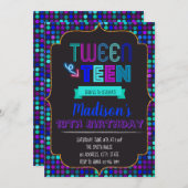 Tween tot tienpartijuitnodiging kaart (Voorkant / Achterkant)