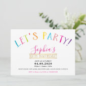 TWEEN VERJAARDAGSFEEST heldere kleuren laten we fe Kaart (Staand voorkant)