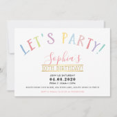 TWEEN VERJAARDAGSFEEST pastelkleuren laten we fees Kaart (Voorkant)