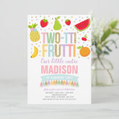 Tweepartijenuitnodiging 2e verjaardag kaart (Staand voorkant)