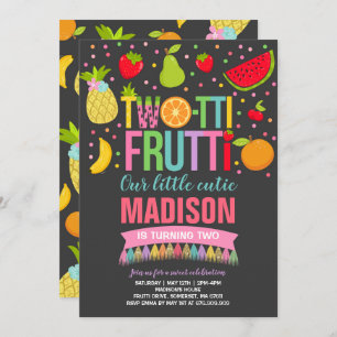 Tweepartijenuitnodiging 2e verjaardag kaart