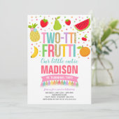Tweepartijenuitnodiging 2e verjaardag kaart (Staand voorkant)