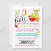 Tweepartijenuitnodiging 2e verjaardag kaart (Voorkant)