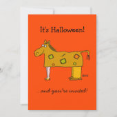 Tweepersoons paardkostuum Funny Halloween-feest Kaart (Voorkant)