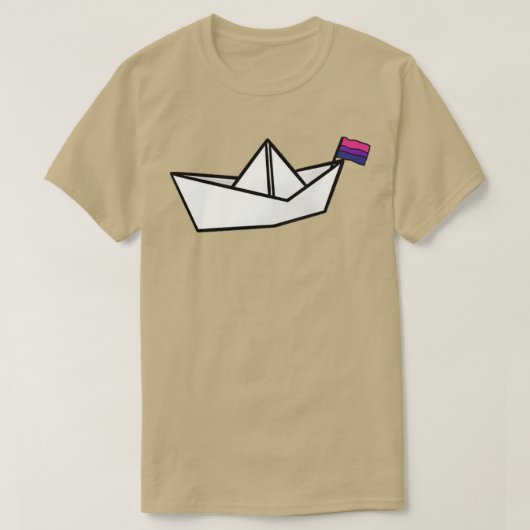 tweepijlige papierboot t-shirt (Design voorkant)
