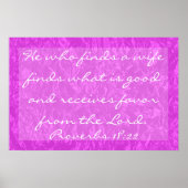 tweeslachtig, hij vindt een vrouw Proverbs 18:22 Poster (Voorkant)