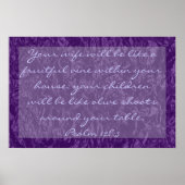 tweeslachtig versum over familie Psalm 128:3 Poster (Voorkant)