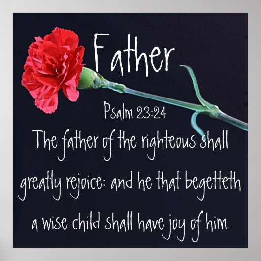 tweeslachtig versum voor vaderdag Psalm 23:24 Poster (Voorkant)