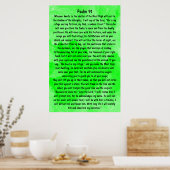 tweeslachtige psalm 91 poster (Keuken)