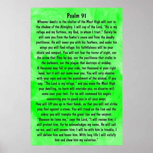 tweeslachtige psalm 91 poster (Voorkant)