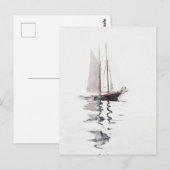 Tweesmasted Schooner met Dory door Winslow Homer Briefkaart (Voorkant / Achterkant)