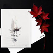 Tweesmasted Schooner met Dory door Winslow Homer Briefkaart