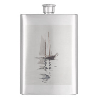 Tweesmasted Schooner met Dory door Winslow Homer Flacon