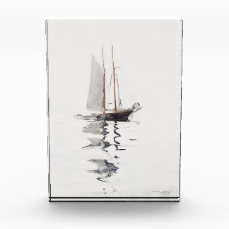 Tweesmasted Schooner met Dory door Winslow Homer Fotoblokken