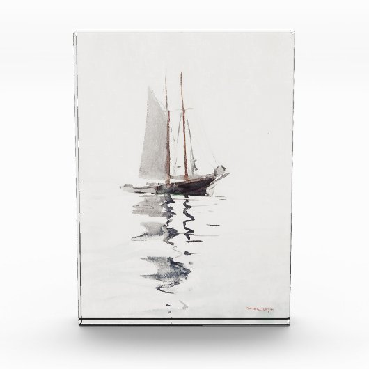 Tweesmasted Schooner met Dory door Winslow Homer Fotoblokken (Voorkant)