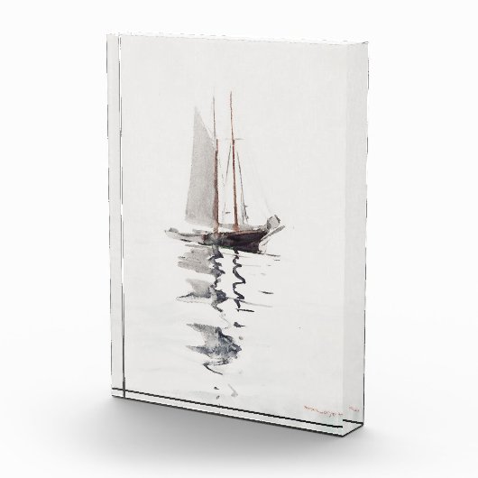 Tweesmasted Schooner met Dory door Winslow Homer Fotoblokken (Rechts)