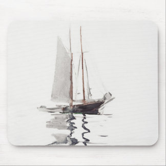 Tweesmasted Schooner met Dory door Winslow Homer Muismat