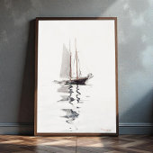 Tweesmasted Schooner met Dory door Winslow Homer Poster