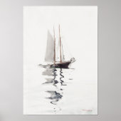 Tweesmasted Schooner met Dory door Winslow Homer Poster (Voorkant)