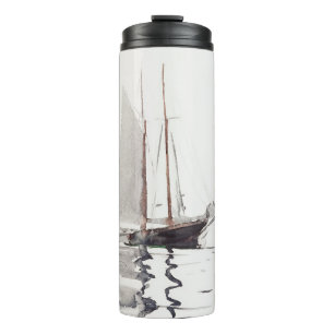 Tweesmasted Schooner met Dory door Winslow Homer Thermosbeker