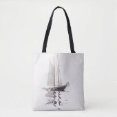 Tweesmasted Schooner met Dory door Winslow Homer Tote Bag (Voorkant)