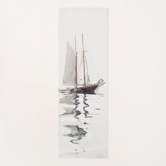 Tweesmasted Schooner met Dory door Winslow Homer Yogamat