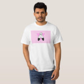Tweespiraalroze driehoekmarkering t-shirt (Voorkant volledig)