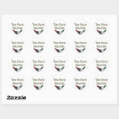 tweestatenoplossing ronde sticker (Vel)