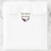 tweestatenoplossing ronde sticker (Tas)