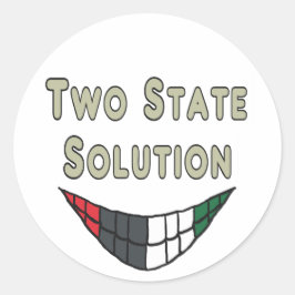 tweestatenoplossing ronde sticker
