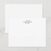 Tweestellige monogram koppel initials bruiloft notitiekaartje (Voorkant / Achterkant)
