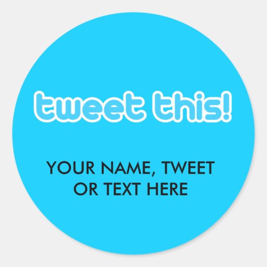 Tweet dit ronde sticker (Voorkant)